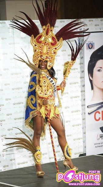National Costume เริ่มแต่งตัวกันแล้ว (ขอเริ่มที่ประเทศไทยก่อนนะ ชื่อประเทศดูที่สายสะพายนะ)