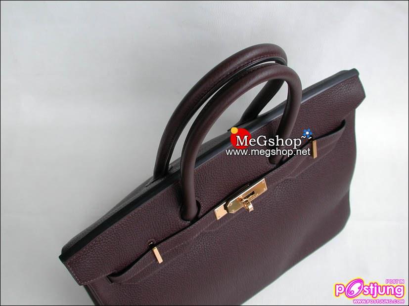Hermes Birkin 35 หนัง Togo สีช๊อกโกแลต เข็มขัดทองราคา 330,000 บาท
