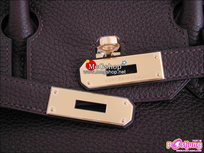 Hermes Birkin 35 หนัง Togo สีช๊อกโกแลต เข็มขัดทองราคา 330,000 บาท