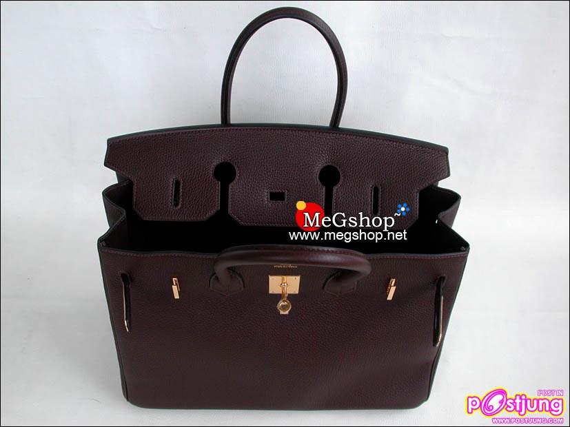Hermes Birkin 35 หนัง Togo สีช๊อกโกแลต เข็มขัดทองราคา 330,000 บาท