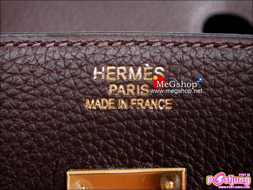 Hermes Birkin 35 หนัง Togo สีช๊อกโกแลต เข็มขัดทองราคา 330,000 บาท