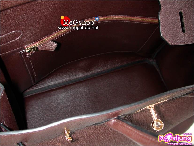 Hermes Birkin 35 หนัง Togo สีช๊อกโกแลต เข็มขัดทองราคา 330,000 บาท
