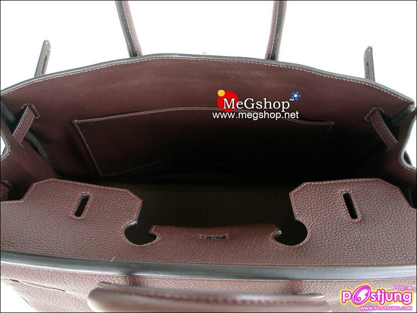 Hermes Birkin 35 หนัง Togo สีช๊อกโกแลต เข็มขัดทองราคา 330,000 บาท