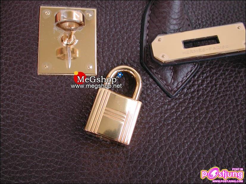 Hermes Birkin 35 หนัง Togo สีช๊อกโกแลต เข็มขัดทองราคา 330,000 บาท