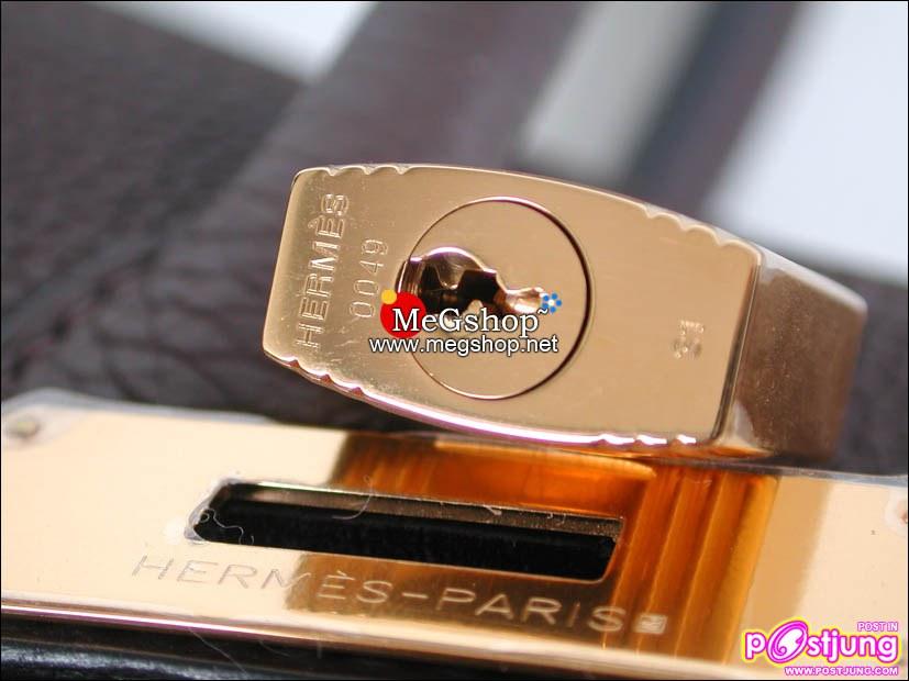 Hermes Birkin 35 หนัง Togo สีช๊อกโกแลต เข็มขัดทองราคา 330,000 บาท