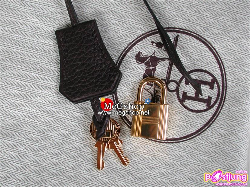 Hermes Birkin 35 หนัง Togo สีช๊อกโกแลต เข็มขัดทองราคา 330,000 บาท