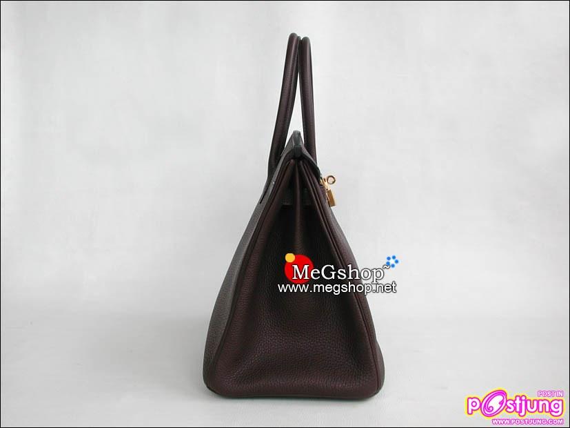 Hermes Birkin 35 หนัง Togo สีช๊อกโกแลต เข็มขัดทองราคา 330,000 บาท