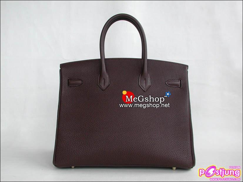 Hermes Birkin 35 หนัง Togo สีช๊อกโกแลต เข็มขัดทองราคา 330,000 บาท
