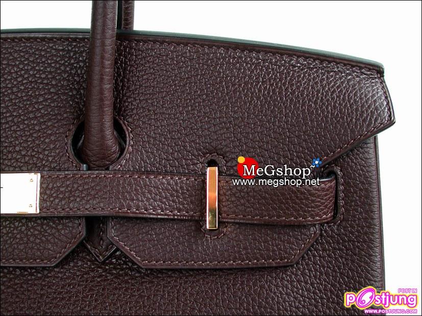 Hermes Birkin 35 หนัง Togo สีช๊อกโกแลต เข็มขัดทองราคา 330,000 บาท