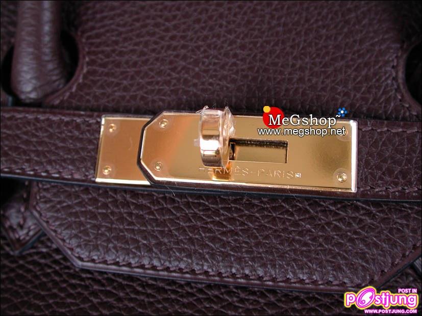 Hermes Birkin 35 หนัง Togo สีช๊อกโกแลต เข็มขัดทองราคา 330,000 บาท