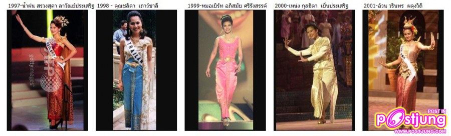 รวบรวมชุดประจำชาติไทย การประกวดเวทีระดับชาติที่ใช้นามว่า........MISS THAILAND