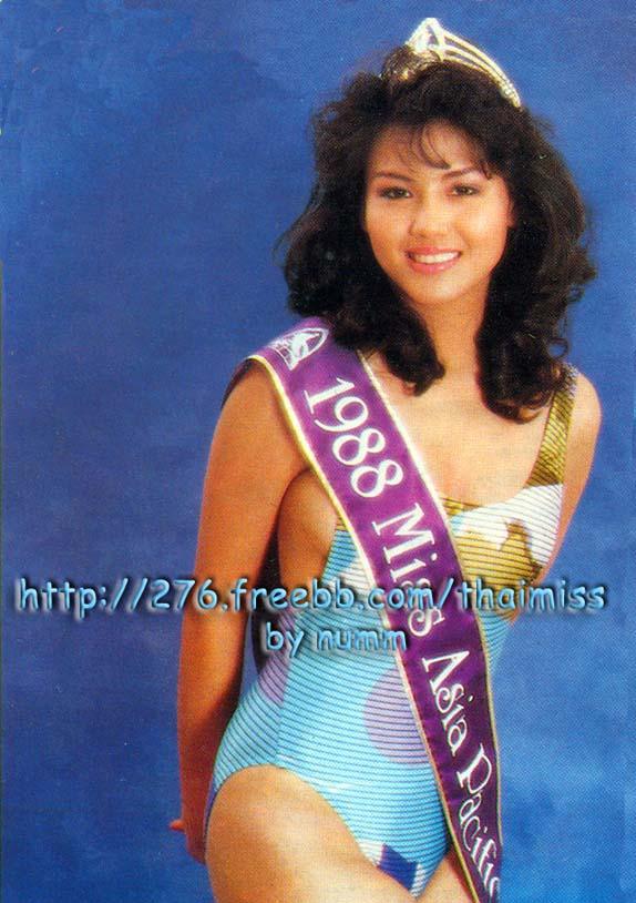 วันนี้นั่งดูการประกวด Miss Asia Pacific ประจำปี 1988 ใน Youtube พี่นุชสวยหวานมากๆ