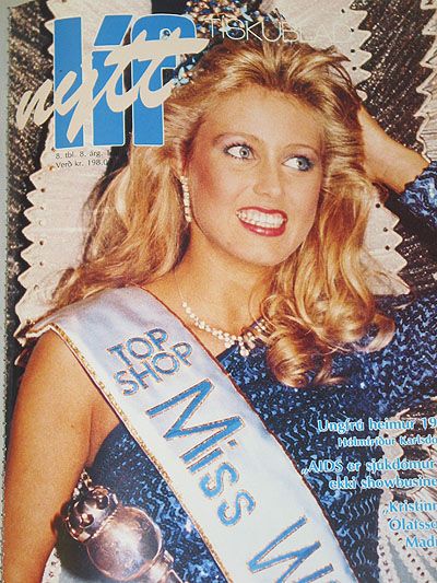H&oacute;lmfr&iacute;&eth;ur Karlsd&oacute;ttir, Iceland - MISS WORLD 1985