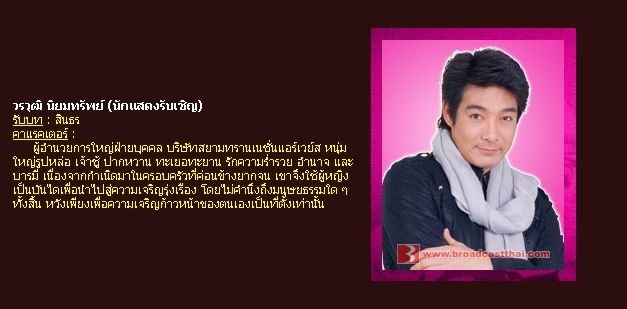 ตัวละครเรื่อง "ดอกส้มสีทอง" (มงกุฏดอกส้มภาค 2)