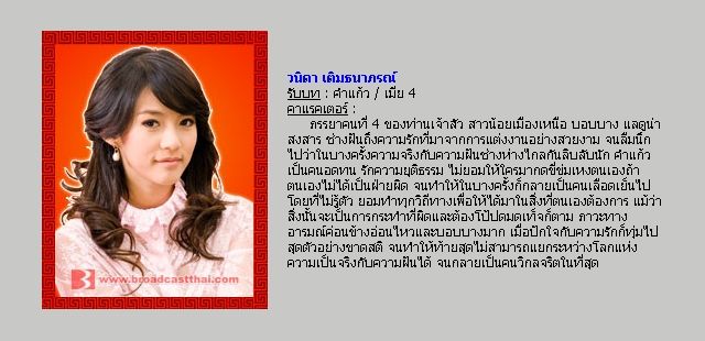 ตัวละครเรื่อง "มงกุฏดอกส้ม"