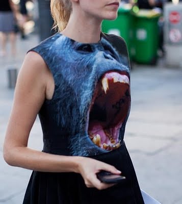 เสื้อยืดแนวใหม่ ลายรูปหน้าสัตว์แบบ 3D