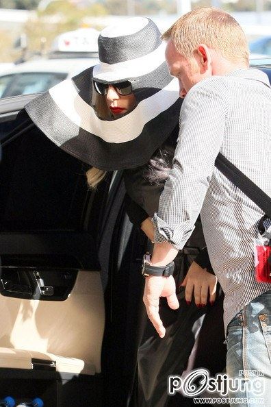 Lady Gaga at Sydney Airport