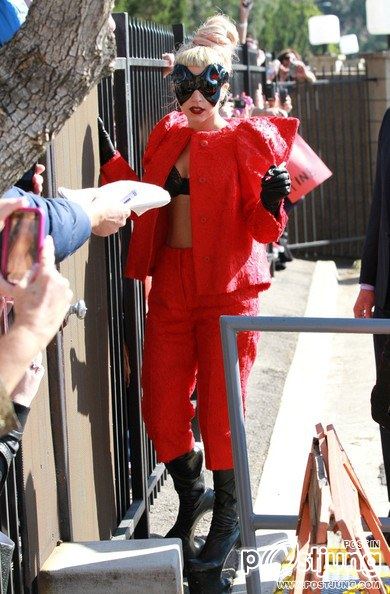 Lady Gaga at NBC Studios February 14, 2011