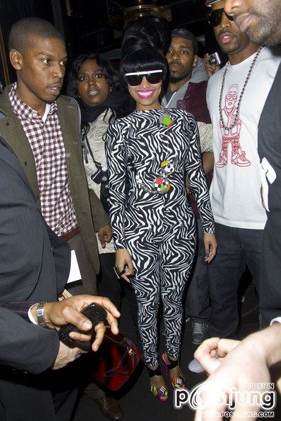 Nicki Minaj Outside the Dorchester Hotel