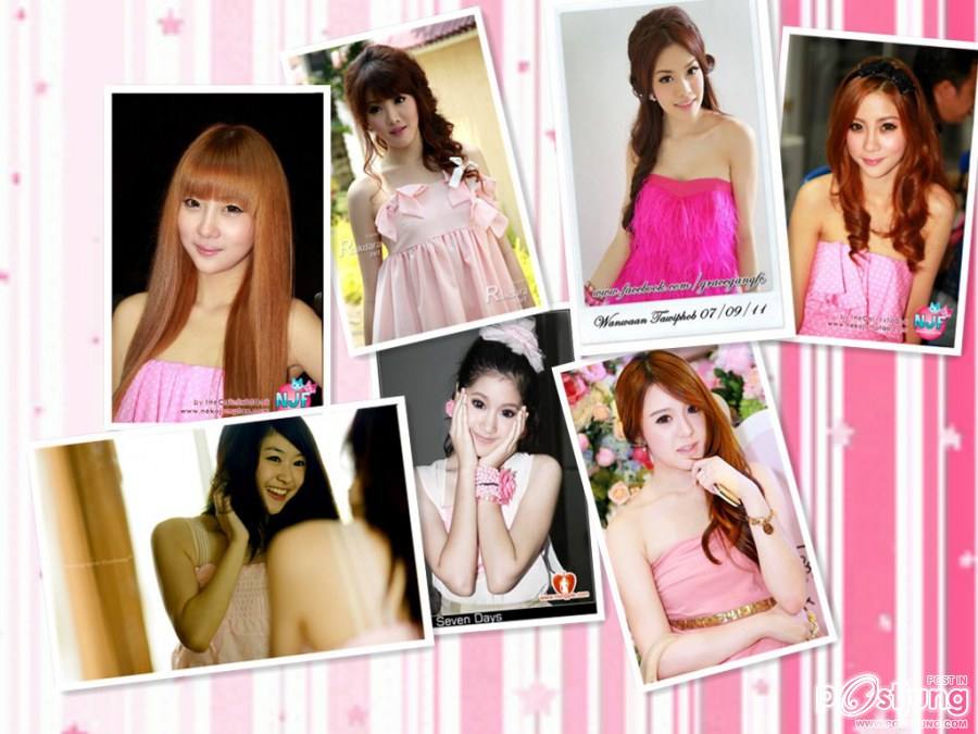 สาวคนไหนใส่ชุดสีชมพูได้สดใสที่สุด