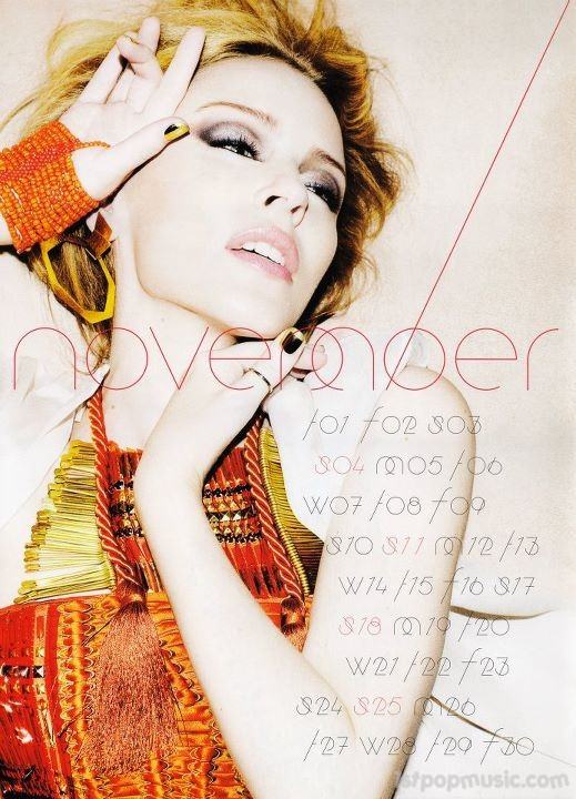 Kylie Minogue เตรียมต้อนรับปี 2012 !!! ด้วยปฏิทินแฟชั่นสุด X