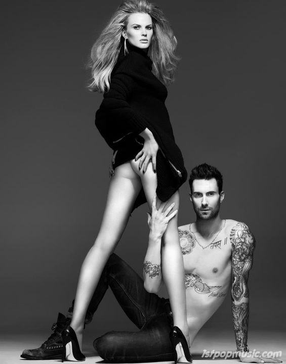 Adam Levine ควงแฟนสาว Anne Vyalitsyna เปลื้องผ้าขึ้นปก Vogue Russia!!!!