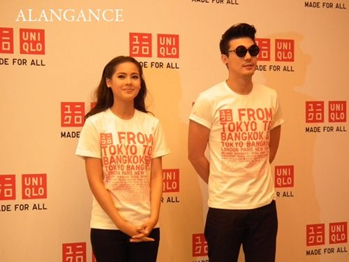 ภาพพี่โดม - น้องญาญ่า จากงานแกรนด์โอเพนนิ่ง ยูนิโคล่