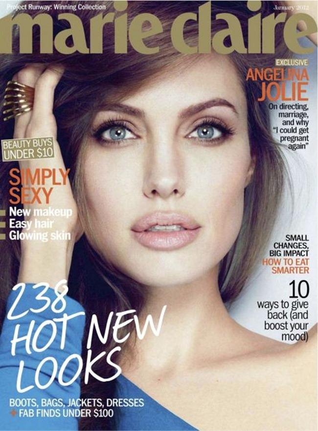 MARIE CLAIRE MAGAZINE: ANGELINA JOLIE IN "UNSTOPPABLE ANGELINA"