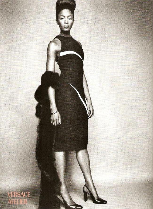 WE &hearts; VERSACE: NAOMI CAMPBELL FOR VERSACE SPRING 1997 BY PHOTOGRAPHER RICHARD AVEDON
