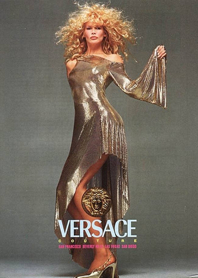 WE &hearts; VERSACE: CLAUDIA SCHIFFER & CINDY CRAWFORD FOR VERSACE FALL 1994 BY PHOTOGRAPHER RICHARD AVEDON