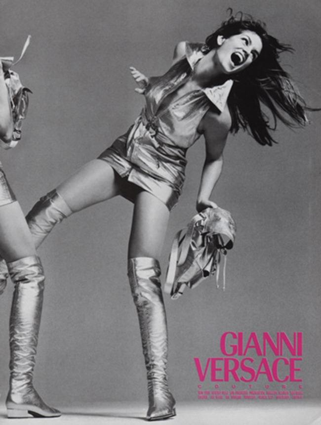 WE &hearts; VERSACE: CLAUDIA SCHIFFER & CINDY CRAWFORD FOR VERSACE FALL 1994 BY PHOTOGRAPHER RICHARD AVEDON