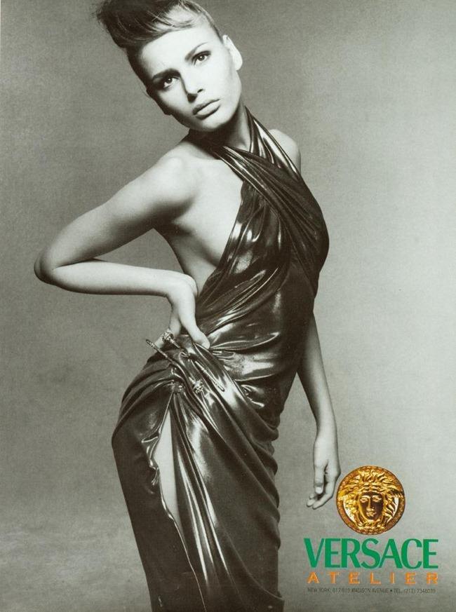 WE &hearts; VERSACE: CLAUDIA SCHIFFER & CINDY CRAWFORD FOR VERSACE FALL 1994 BY PHOTOGRAPHER RICHARD AVEDON