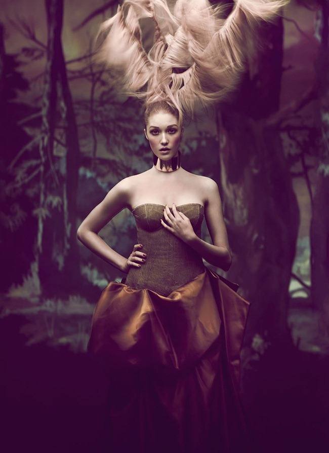 FLARE MAGAZINE: EMILY FOX, FINLAY MOORE & DANI IN "YOUR MAJESTY" BY PHOTOGRAPHER CHRIS NICHOLLS