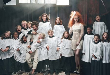 VOGUE: LILY COLE, ANDREW GARFIELD & LADY GAGA IN "HANSEL AND GRETEL" BY ANNIE LEIBOVITZ