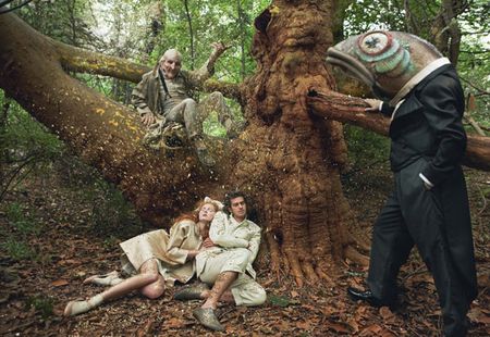 VOGUE: LILY COLE, ANDREW GARFIELD & LADY GAGA IN "HANSEL AND GRETEL" BY ANNIE LEIBOVITZ