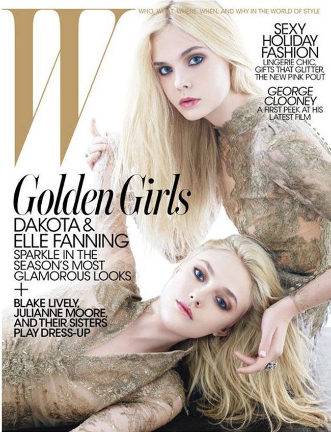 W MAGAZINE: DAKOTA FANNING & ELLE FANNING BY PHOTOGRAPHER MARIO SORRENTI