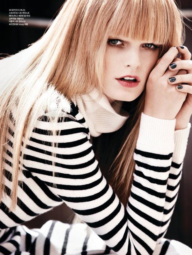 HARPER'S BAZAAR KOREA: HANNE GABY ODIELE IN "FALLING IN FALL" BY PHOTOGRAPHER DEAN ISIDRO