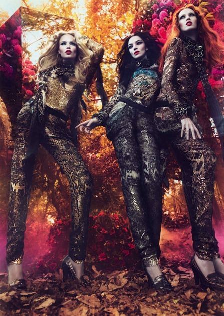 CAMPAIGN: MARIACARLA BOSCONO, KAREN ELSON & NATASHA POLY FOR ROBERTO CAVALLI FALL 2011 BY MERT & MAR