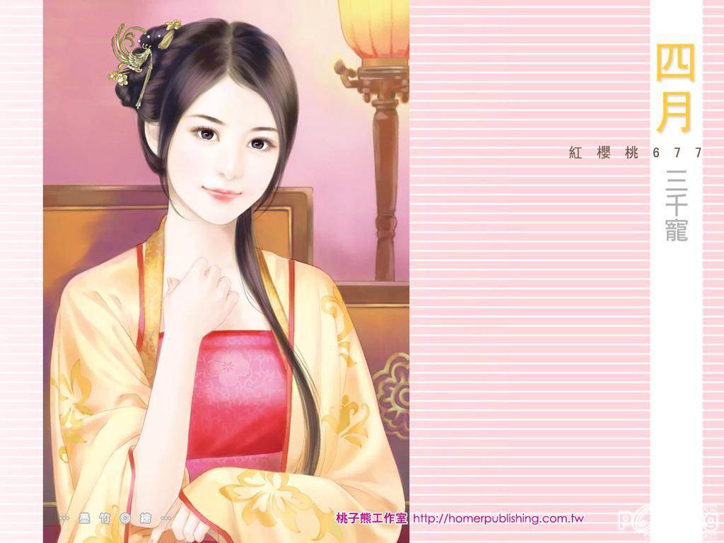 ภาพวาดสาวงามจีน 4