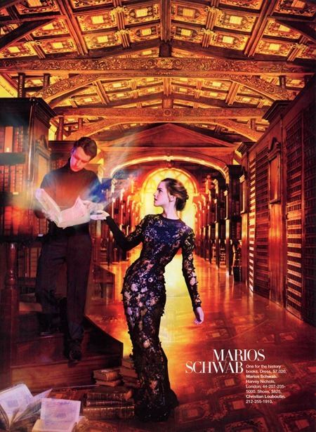 STYLE REWIND: EMMA WATSON IN "THE MAGIC OF FASHION" FOR HARPER'S BAZAAR UK, 2008 BY PHOTOGRAPHER SIM