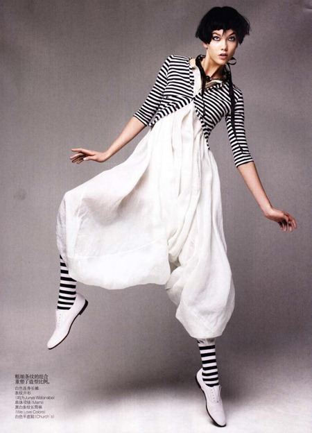 VOGUE CHINA: KARLIE KLOSS IN "GRAPHIC PLAY" BY PHOTOGRAPHER PATRICK DEMARCHELIER