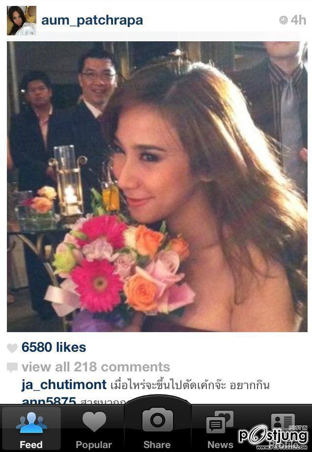สวยเริ่ดเจิดจรัสเพื่อนซุปตาร์"อั้ม พัชราภา"@งานเเต่งเพื่อน!!