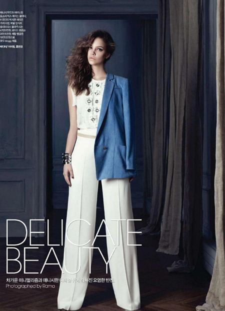 HARPER'S BAZAAR KOREA: BARBARA PALVIN IN "DELICATE BEAUTY" BY RAMA
