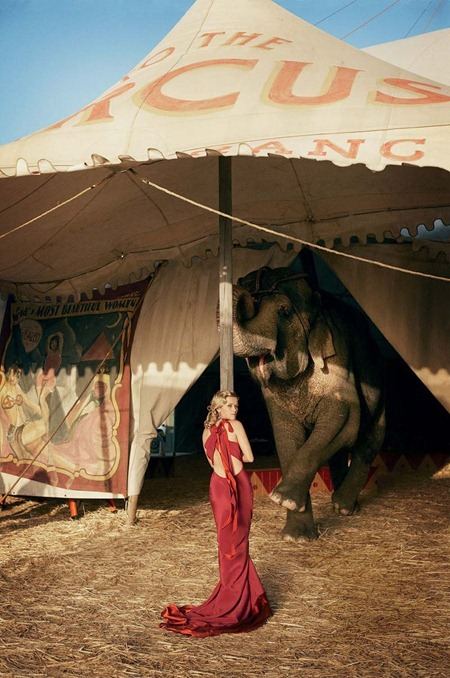 VOGUE MAGAZINE: REESE WITHERSPOON IN "WATER FOR ELEPHANTS" BY PHOTOGRAPHER PETER LINDBERGH
