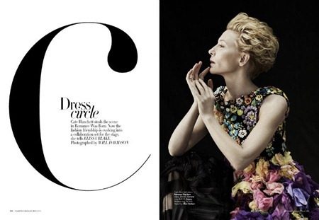HARPER'S BAZAAR AUSTRALIA: CATE BLANCHETT IN "DRESS CIRCLE" BY PHOTOGRAPHER WILL DAVIDSON