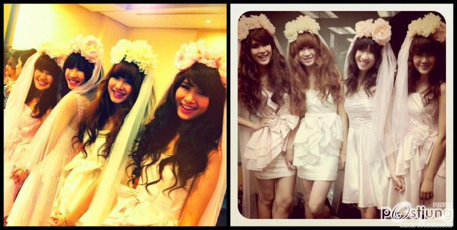 สาวๆ ในชุดเจ้าสาวค่ะ
