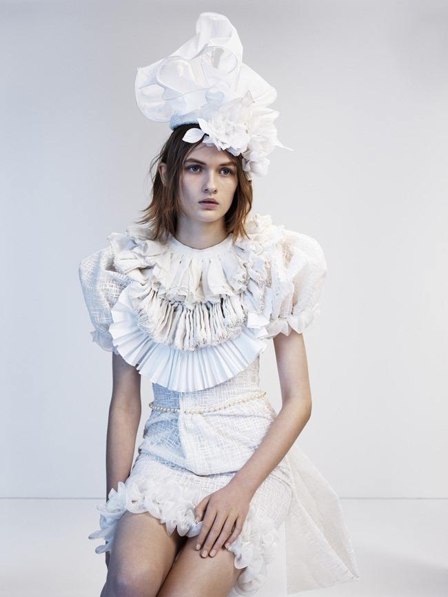 VOGUE UK: LARA MULLEN IN "THE WHITE ALBUM" BY PHOTOGRAPHER JOSH OLINS
