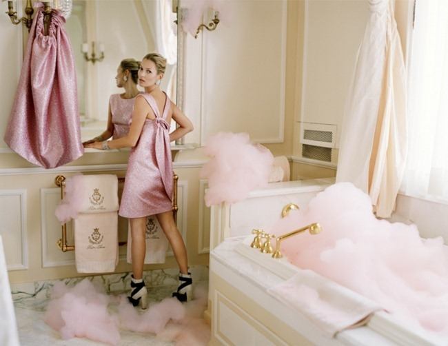 VOGUE MAGAZINE: KATE MOSS IN "CHECKING OUT" BY PHOTOGRAPHER TIM WALKER