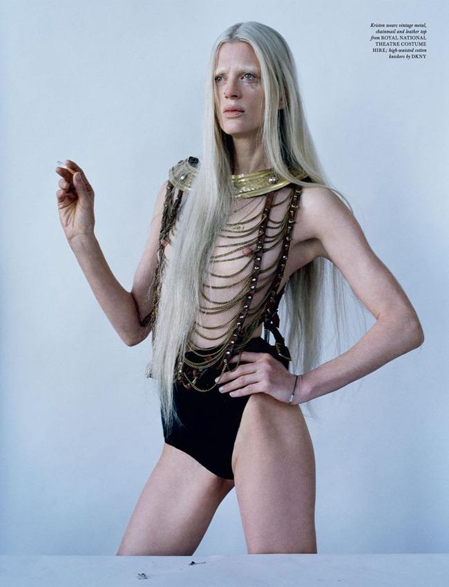 LOVE MAGAZINE: KRISTEN MCMENAMY IN "THE ORIGIN OF MONSTERS" BY PHOTOGRAPHER TIM WALKER