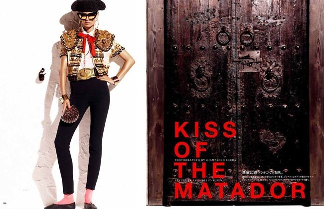 VOGUE JAPAN: BIANCA BALTI IN "KISS OF THE MATADOR" BY PHOTOGRAPHER GIAMPAOLO SGURA